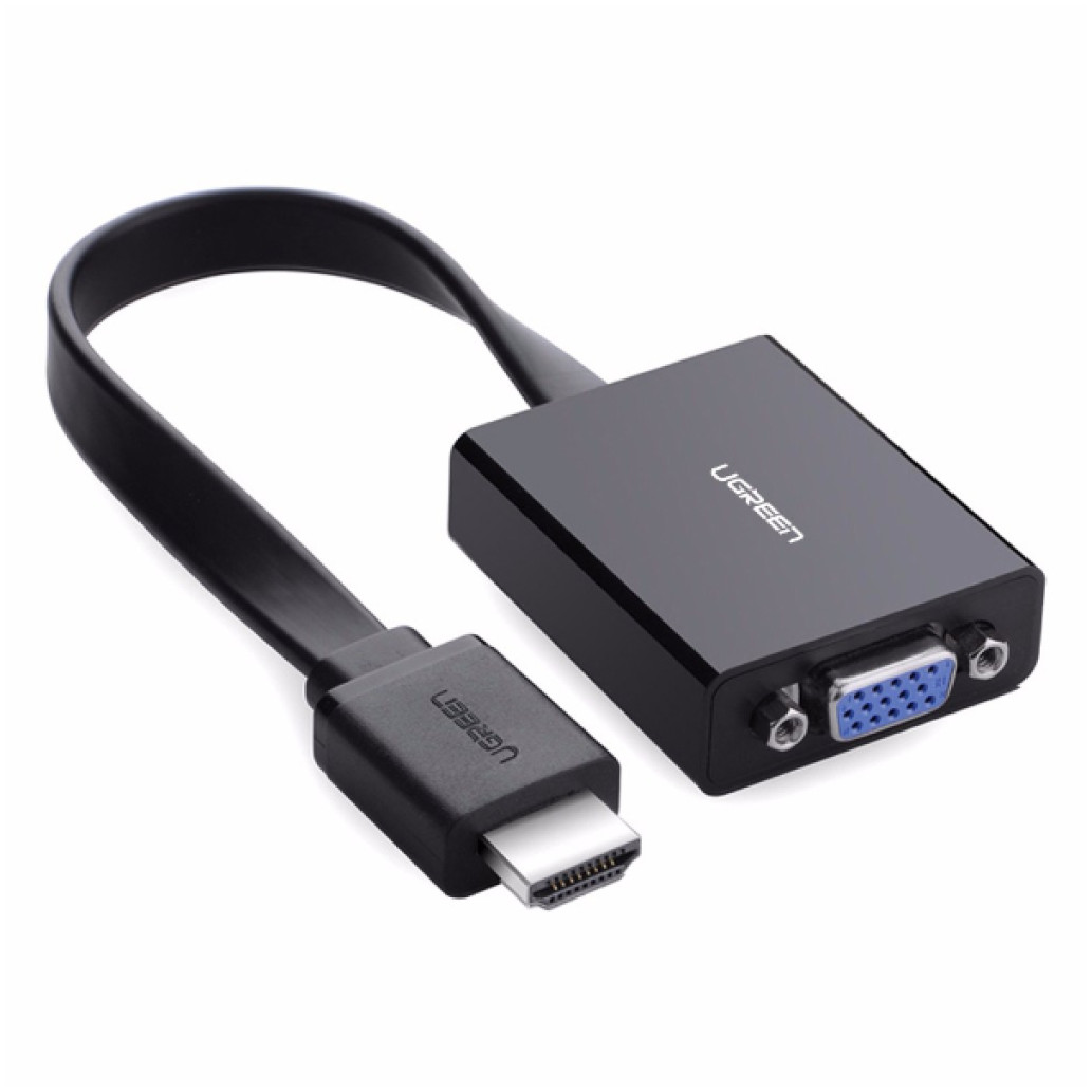 Adapter HDMI (m) => VGA (ž) + 3,5mm avdio + microUSB črn Ugreen (40248)