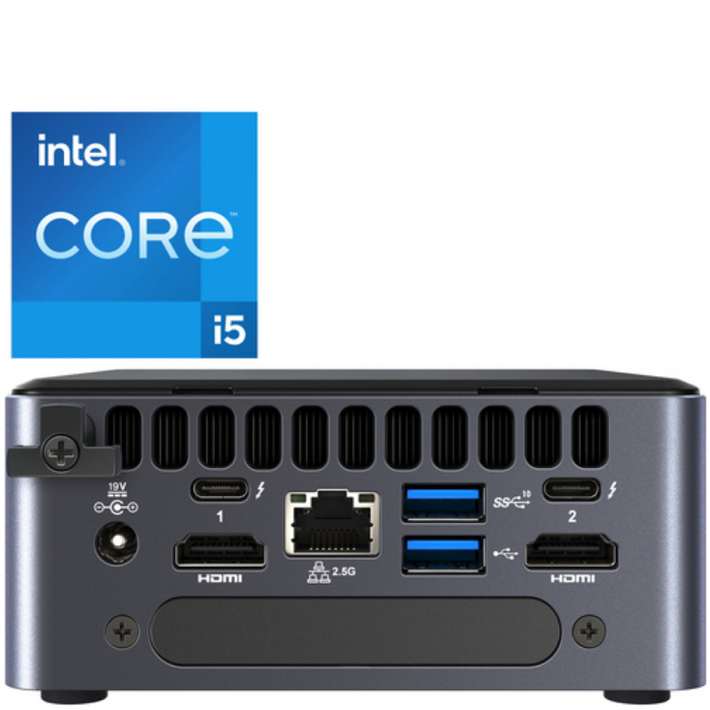 Računalnik BB Intel NUC11TNHI50002 i5-1135G7 M.2 + 2.5” SSD 2x SODIMM HDMI 2.0a USB-C MiniDP 1.4 2x Thunderbolt (3/ 4) 2.5Gbe BT 5.0 WiFi 6 RJ45