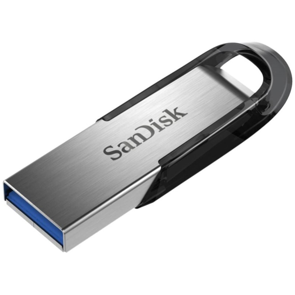 Spominski ključek 512GB USB 3.0 Sandisk Ultra Flair 150MB/ s kovinski-plastičen brez pokrovčka črno-srebrn (SDCZ73-512G-G46) 