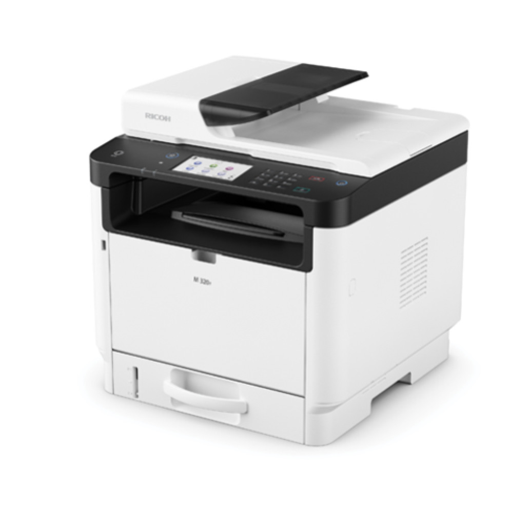 Tiskalnik Laserski Multifunkcijski Ricoh M320 A4/ tiskanje/ skeniranje/ kopiranje/ Duplex/ Wi-Fi/ LAN (408536) s priloženim tonerjem za 1000 izpisov