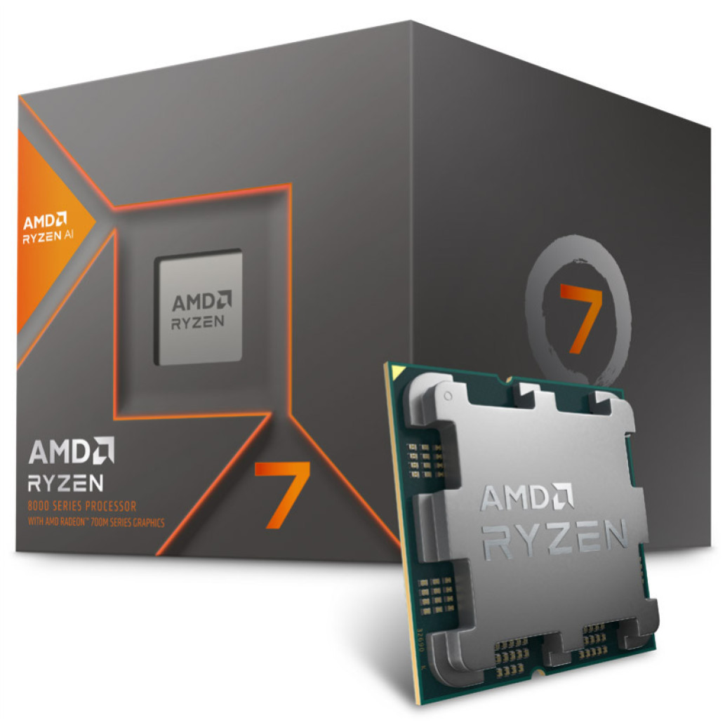 Procesor AMD AM5 Ryzen 7 8700G 8C/ 16T 4,2/ 5,1GHz BOX 65W grafika Radeon Wraith Stealth hladilnik