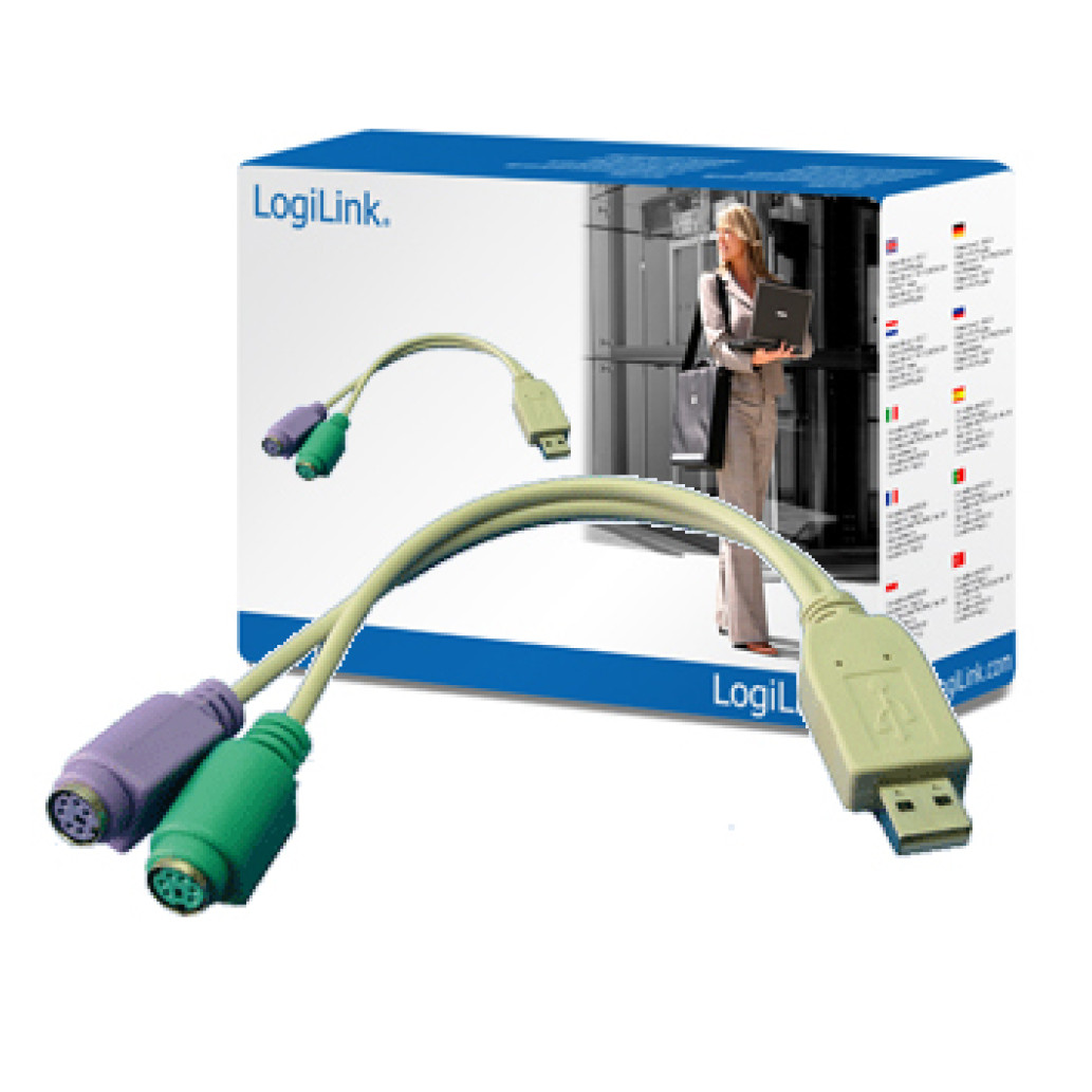 Adapter USB => PS2 - 2x Ženski  LogiLink AU0004A