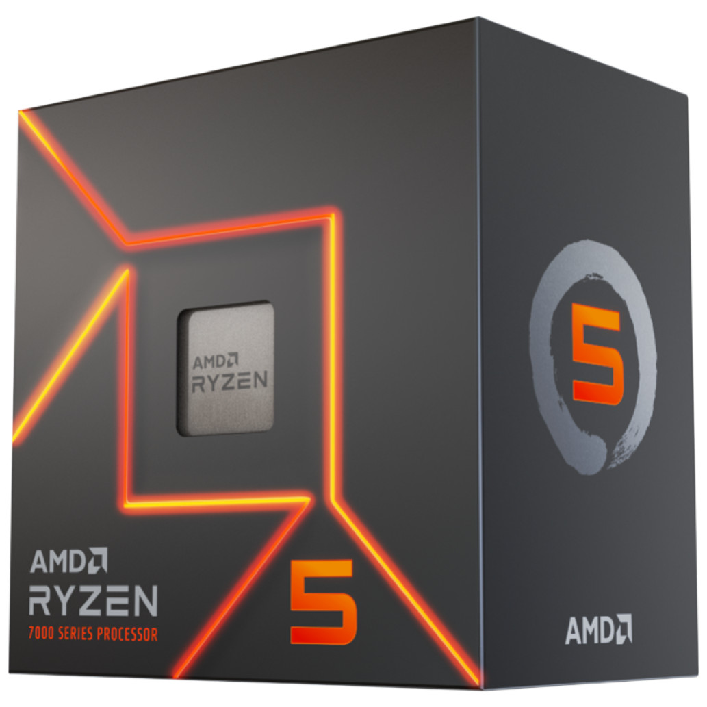 Procesor AMD AM5 Ryzen 5 7600 6C/ 12T 3.8Hz/ 5.1GHz BOX 65W grafika Radeon Wraith Stealth hladilnik