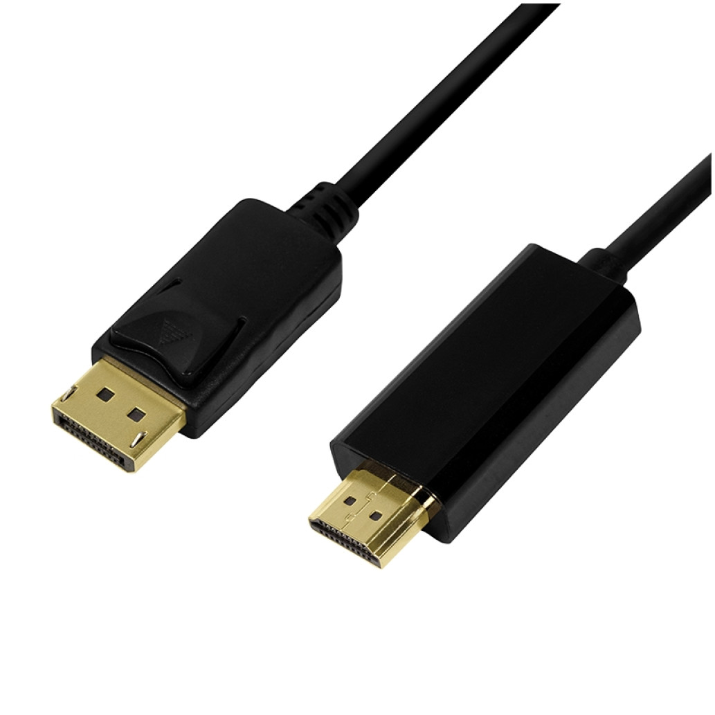 Kabel DisplayPort (m) => HDMI (m) 1,0m LogiLink 4K@30Hz - črn (CV0126)