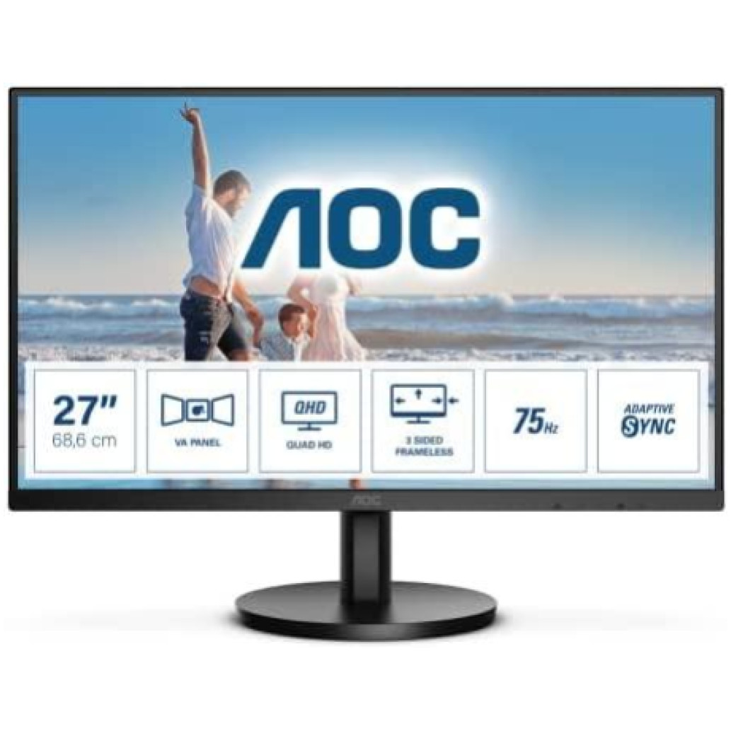 Monitor AOC 68,5 cm (27,0in) Q27B3MA 2560x1440 75Hz VA  4ms HDMI DisplayPort zvočniki 6H sRGB102%