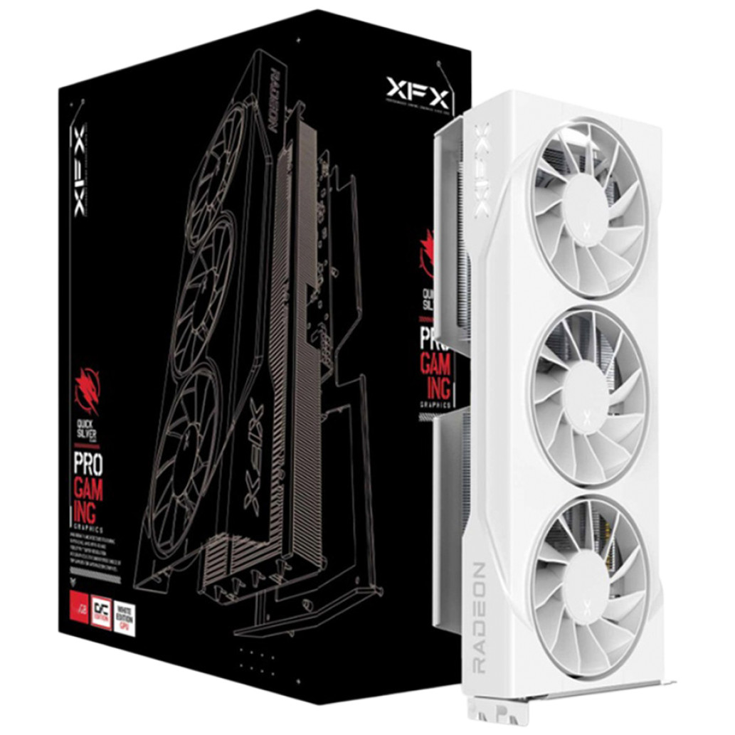 Grafična kartica AMD RX9060 XT XFX Swift OC Edition Bela - 16GB GDDR6  | 1xHDMI 2.1 2xDisplayport 2.1 (RX-96TS316W7)