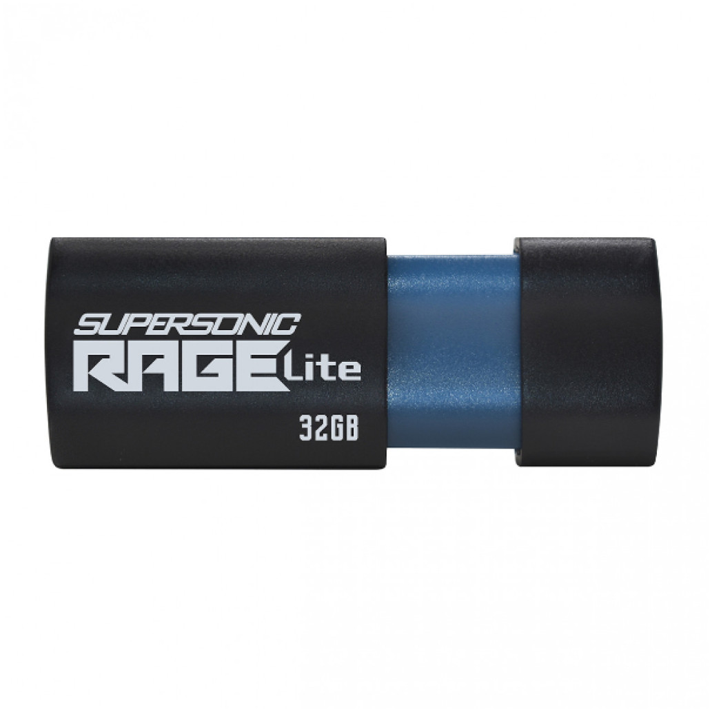 Spominski ključek 32GB USB 3.2 Patriot Supersonic Rage Lite 120MB/ s - plastičen/ izvlečni/ črno-moder (PEF32GRLB32U)