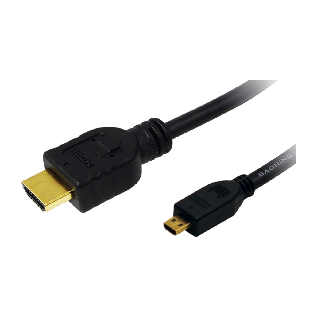 KABEL HDMI/ HDMI M/ M micro 1,5m LogiLink pozlačeni kontakti V1,4 (CH0031)