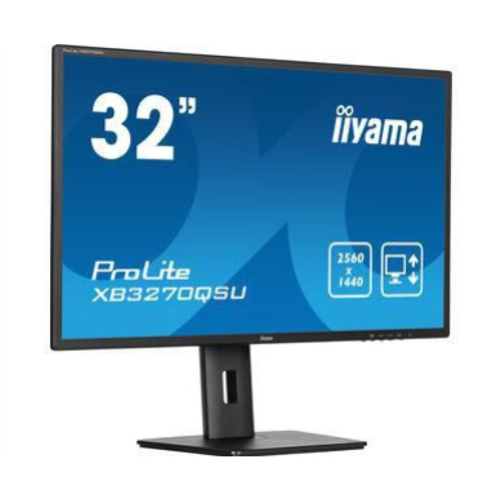 Monitor Iiyama 80 cm (31,5in) XB3270QSU-B1 2560x1440 100Hz IPS 3ms 2xHDMI DisplayPort 3xUSB3.2 Pivot Zvočniki  sRGB100% AdaptiveSync ProLite