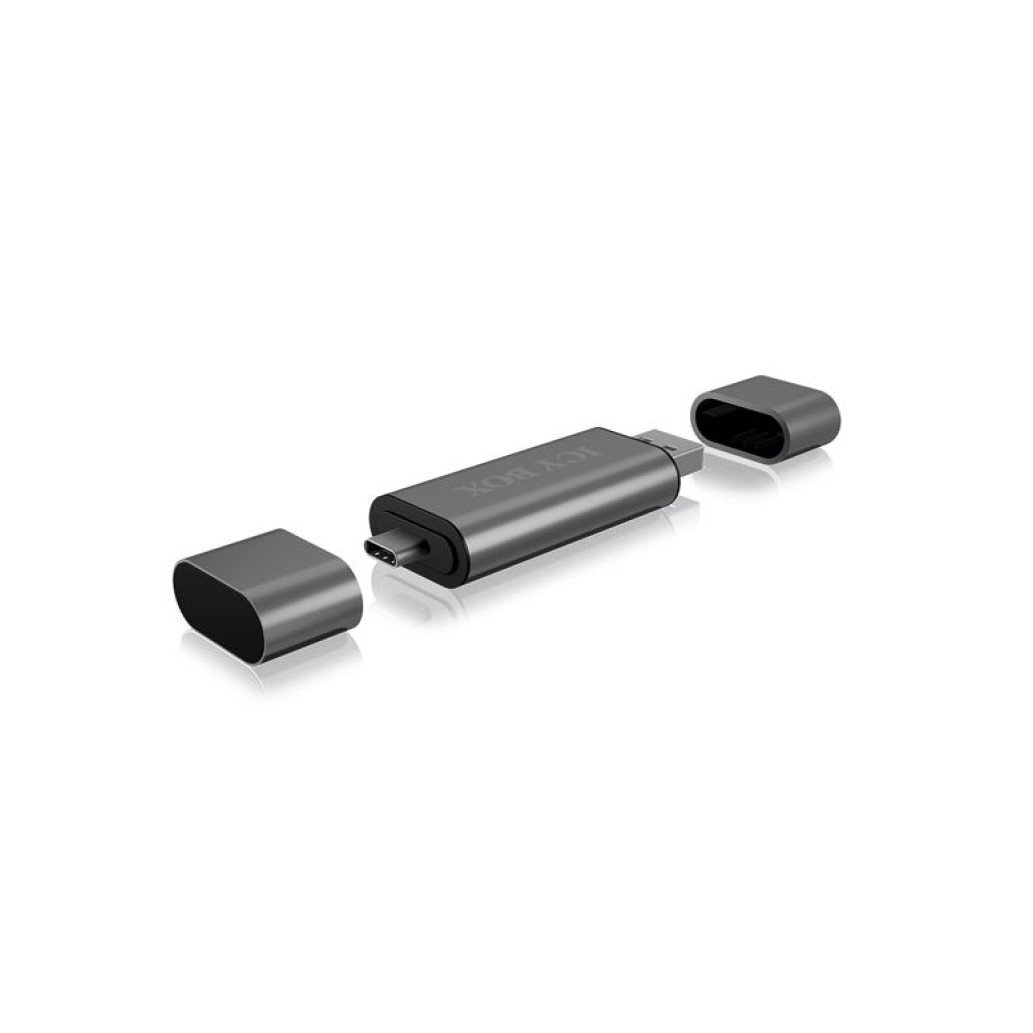 Čitalec kartic USB 2.0 Zunanji ICY BOX USB/microUSB/USB-C => SD/mSD IB-CR200-C
