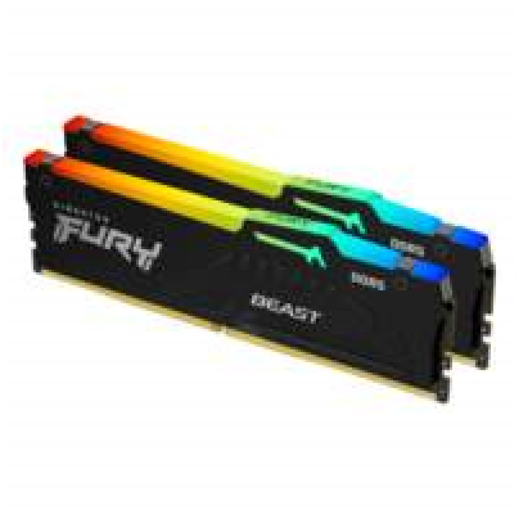 DDR5 32GB 5200MHz CL40 KIT (2x32GB) Kingston RGB Fury Beast 1,25V črna (KF552C40BBAK2-64)