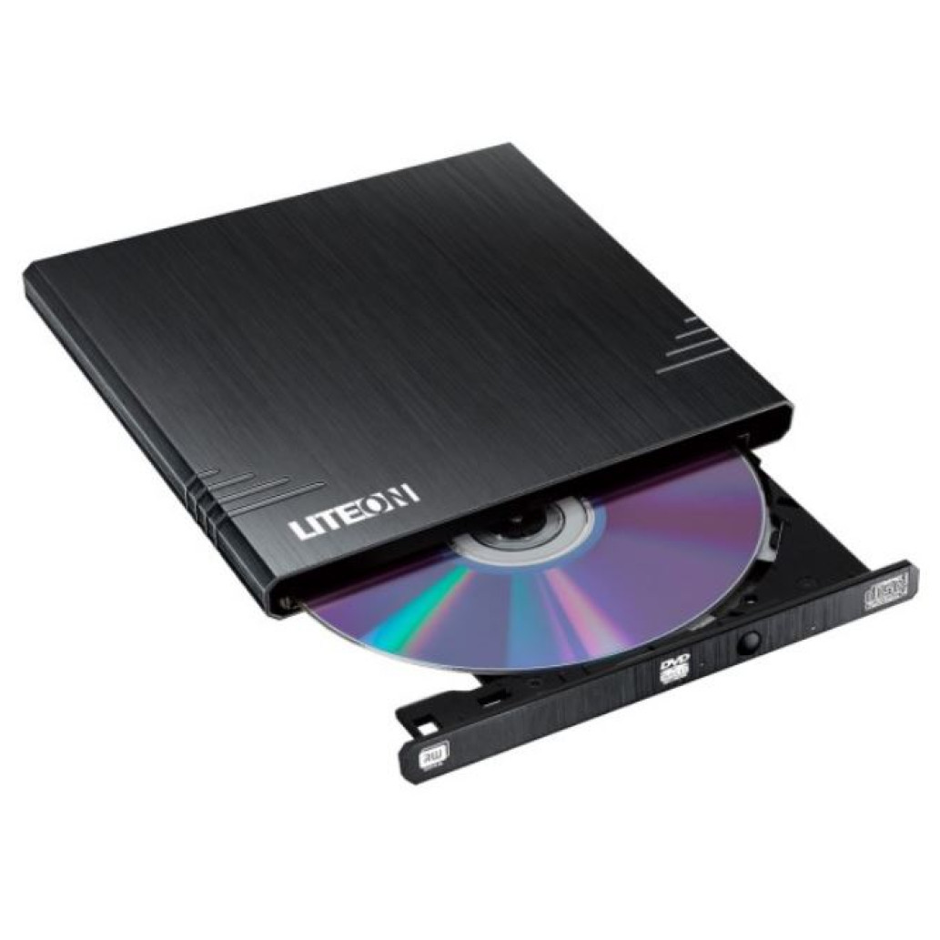 DVD-RW  Externi Liteon EBAU108 8X USB slim zunanji zapisovalnik, črn (EBAU108-11)