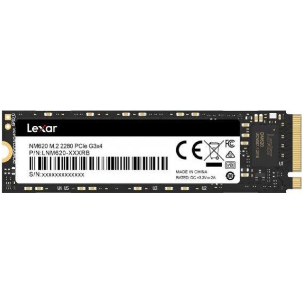 Disk SSD M.2 NVMe PCIe 3.0 512GB Lexar NM620 3D TLC 2280 3300/ 2400MB/ s (LNM620X512G-RNNNG)
