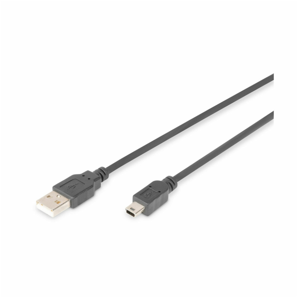 Kabel Digitus USB A-B mini 1,8m dvojno oklopljen črn