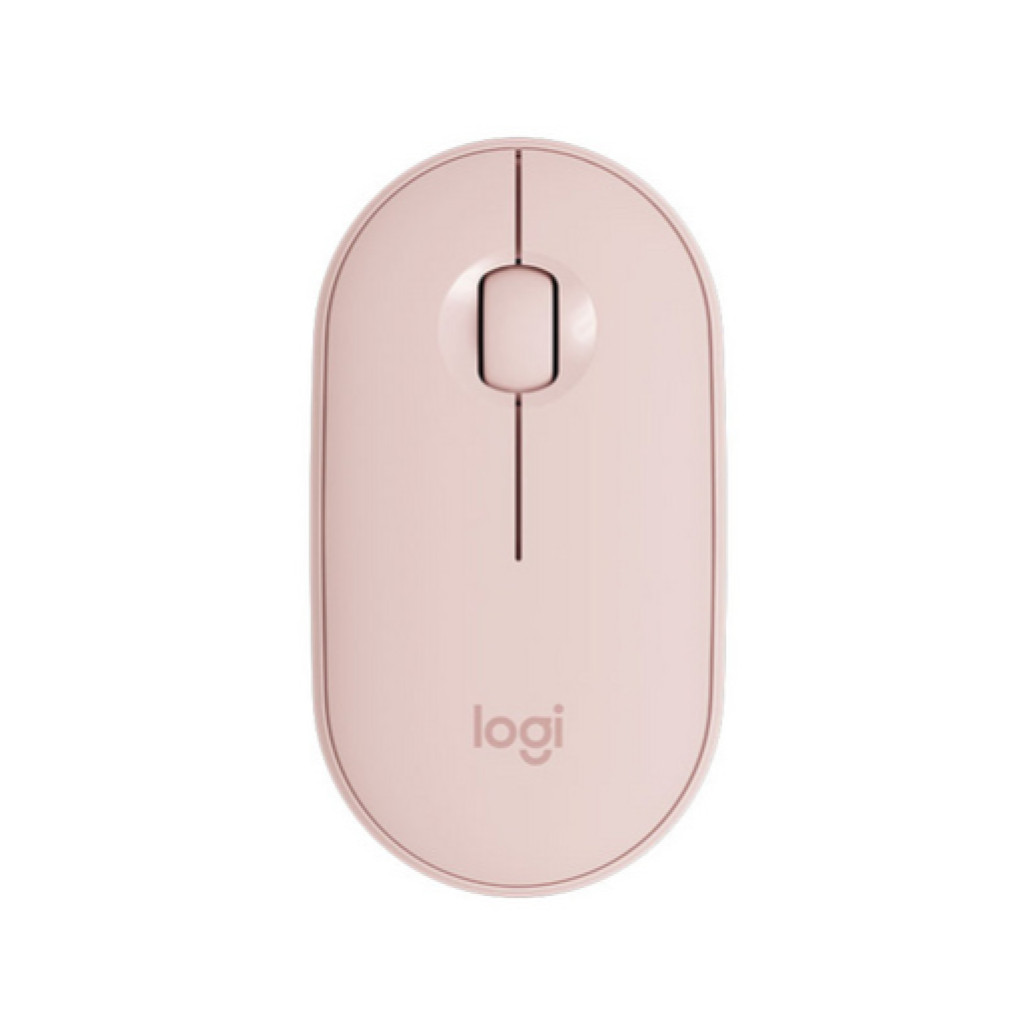 Miš Logitech brezžična + Bluetooth optična M350 roza Pebble (910-005717)