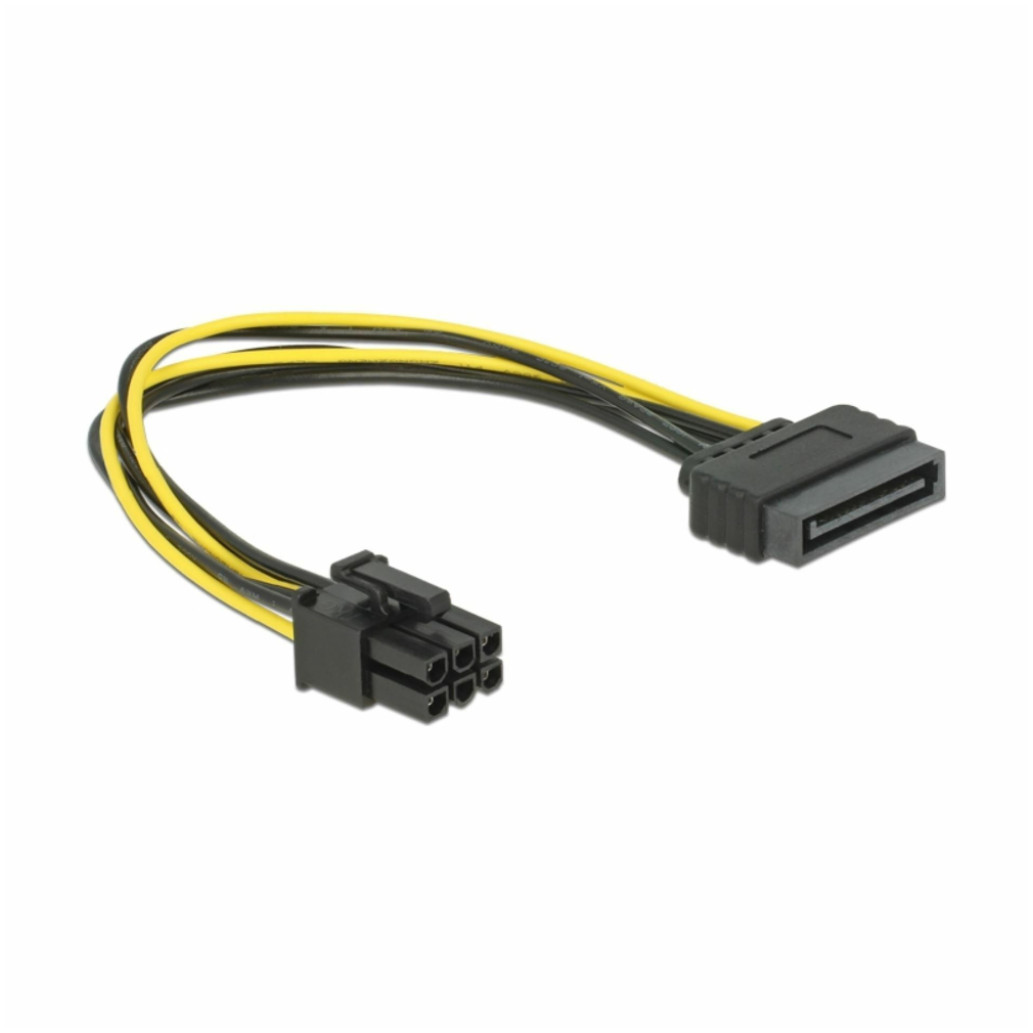Kabel adapter napajalni SATA => PCI-Express 6 pin DELOCK