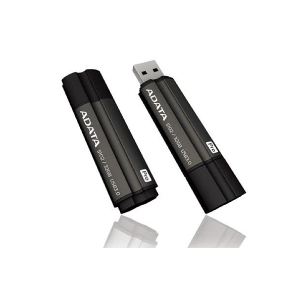 Spominski ključek 32GB USB 3.0 Adata S102 PRO Titanium 100MB/ s - plastičen/ s pokrovčkom/ črn (AS102P-32G-RGY)