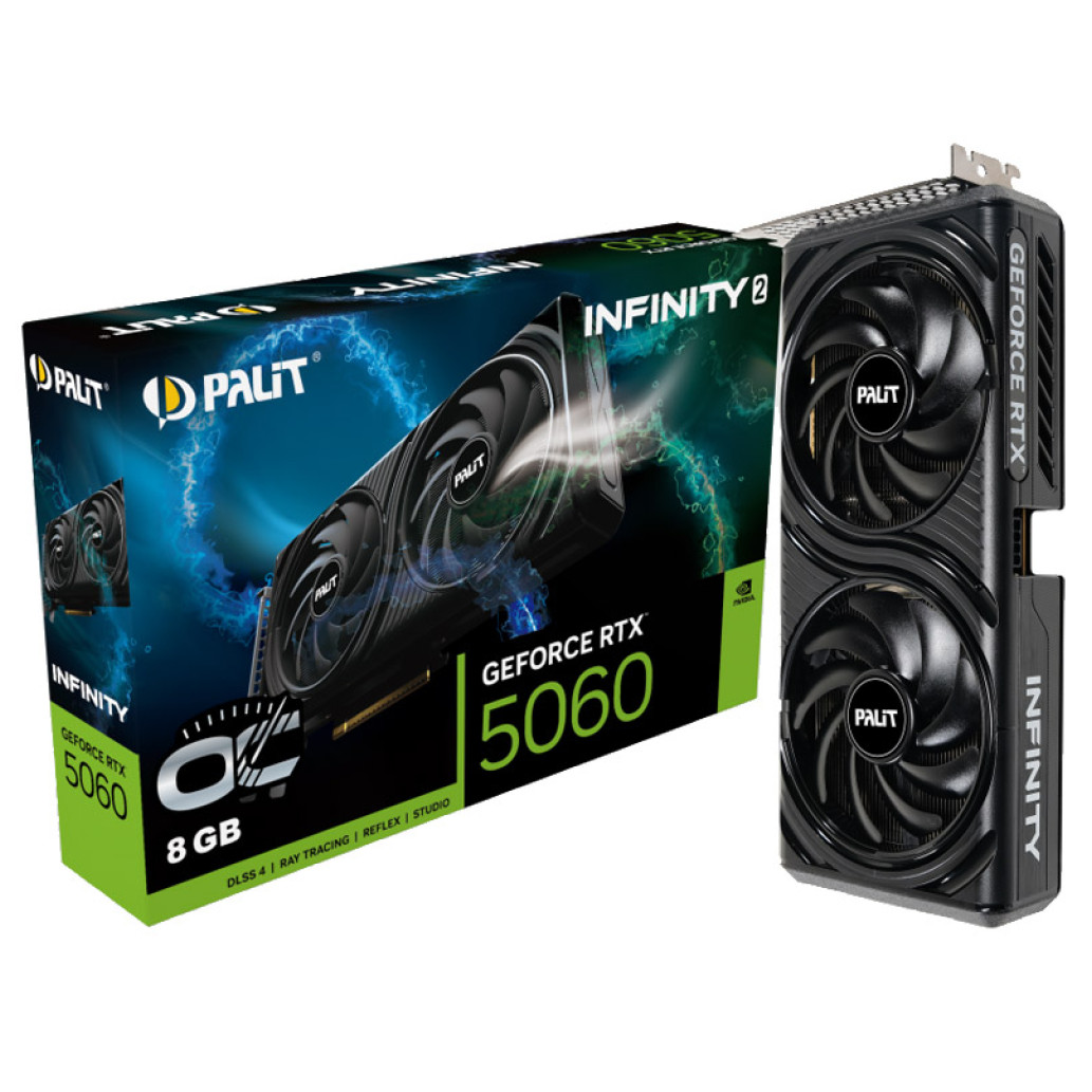 Grafična kartica nVidia RTX5060 Palit Infinity 2 OC - 8GB GDDR7 (NE75060V19P1-GB2063L)