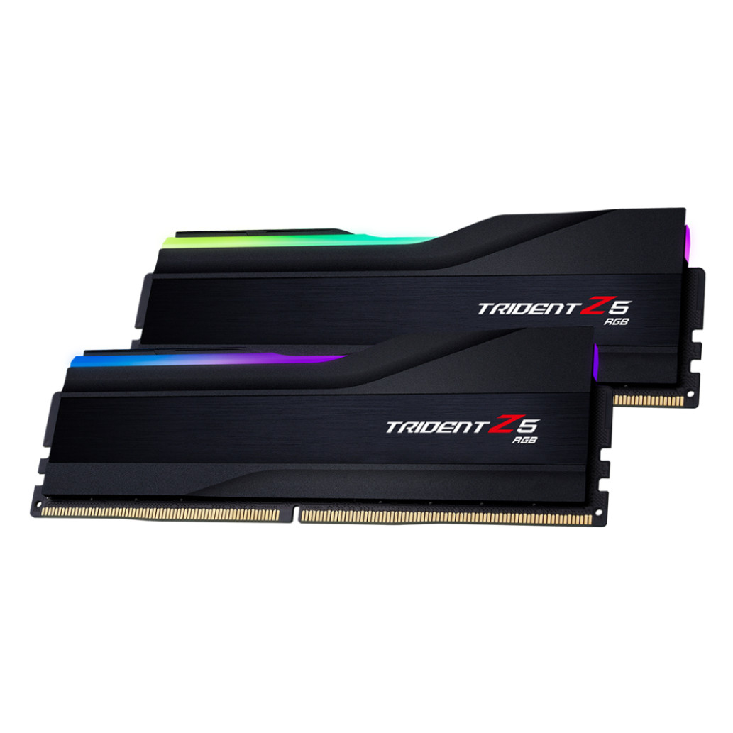 DDR5 32GB 6400MHz CL32 KIT (2x16GB) G.Skill Trident Z5 RGB 1,40V Gaming črna (F5-6400J3239G16GX2-TZ5RK)