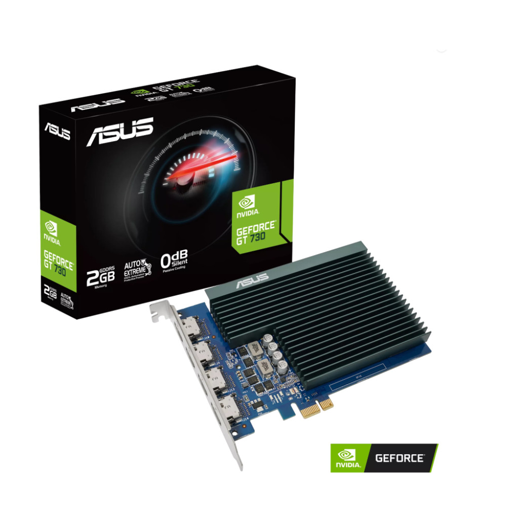 Grafična kartica nVidia GT730 Asus GT 730 - 2GB DDR5 - passivno hlajenje (90YV0H20-M0NA00)