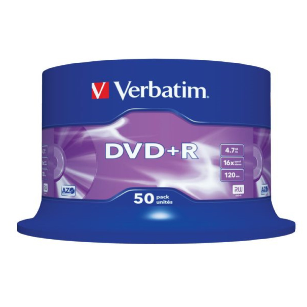 MEDIJ 4,7 DVD+R Verbatim 16x 50cake 43550