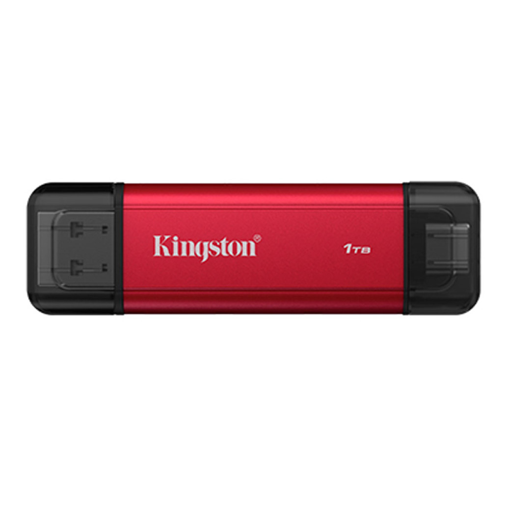 Prenosni disk SSD 1TB USB-C/A Kingston Dual Portable 1050MB/s  - rdeča (SPSD/1TB)