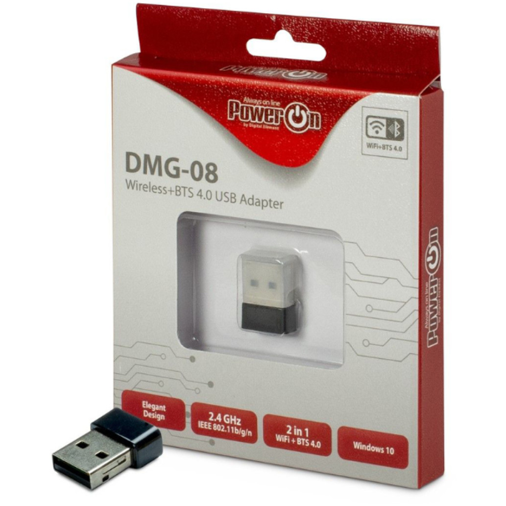 Brezžični mrežni adapter USB 2.0 Inter-Tech WiFi4 802.11n N150 150Mbit/ s Nano BT 4.0 (88888150)