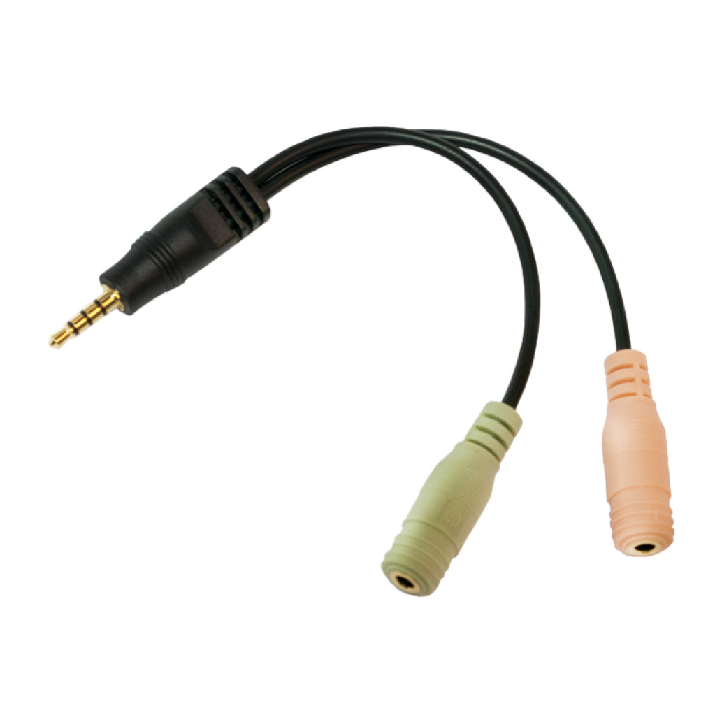 Adapter Audio 3,5mm M => 2 x 3,5mm Ž LogiLink 0,15m (CA0021)