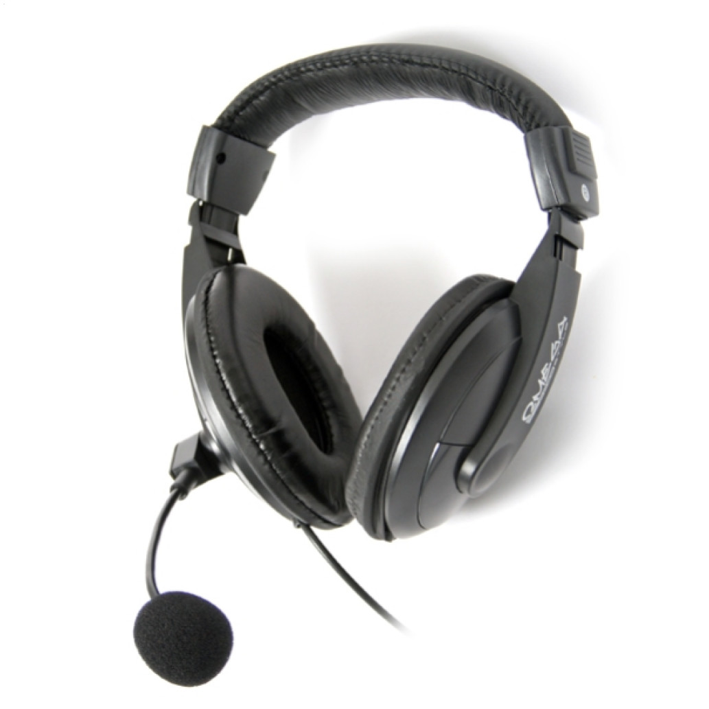 Slušalke žične naglavne 2x 3,5mm stereo Freestyle z mikrofonom - črne (FH7500)