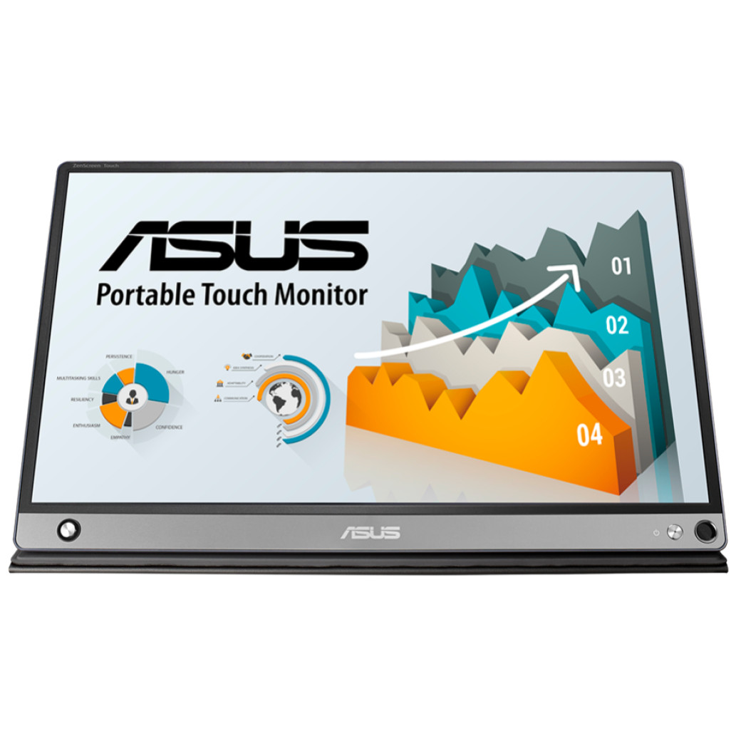 Monitor touch Asus 39,6 cm (15,6in) MB16AMT 1920x1080 Prenosni monitor IPS 5ms HDMI-Micro USB-C Zvočniki  ZenScreen Baterija 7800mAh
