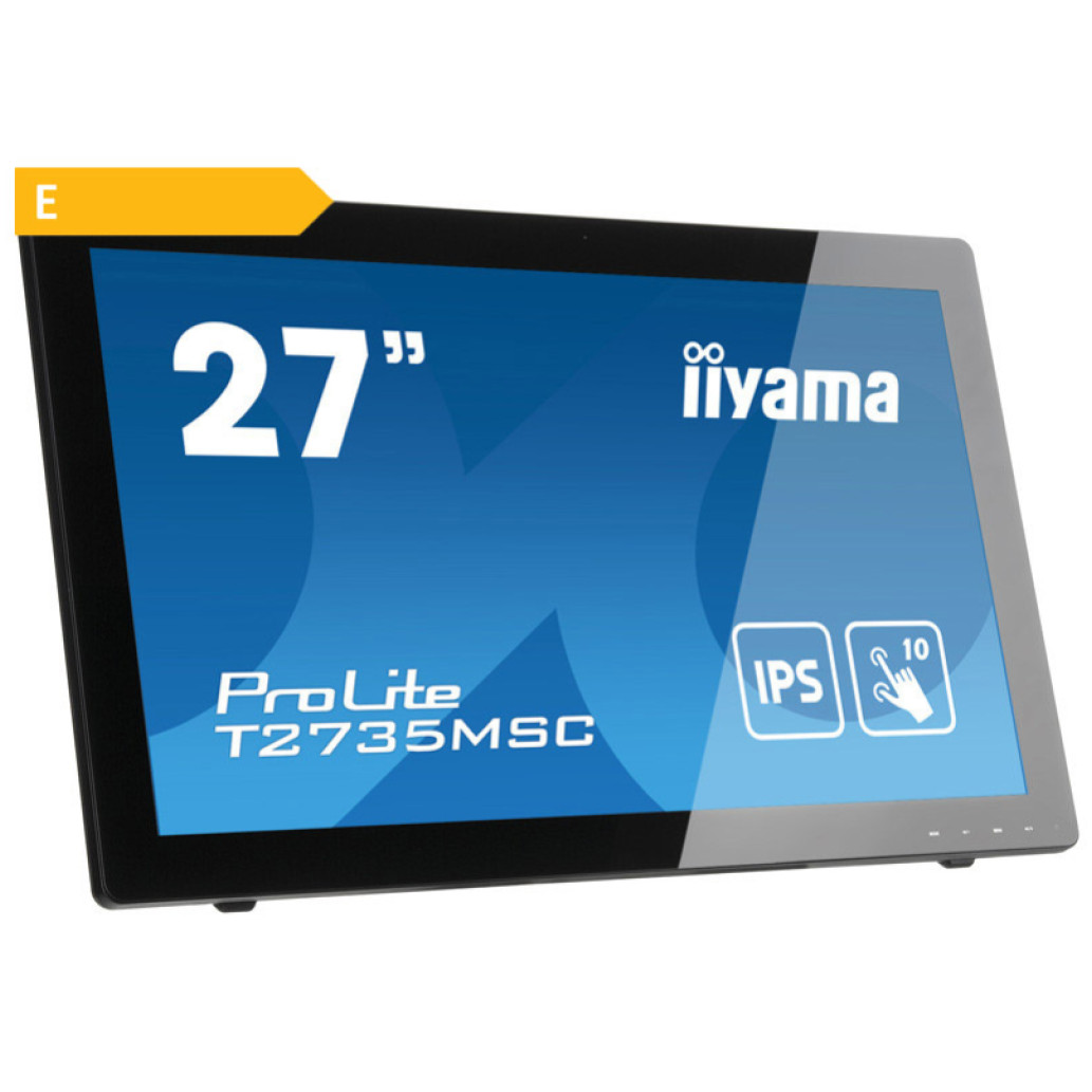 Monitor Touch 68,6 cm (27,0in) Iiyama T2735MSC-B3 1920x1080 IPS 5ms VGA HDMI DisplayPort 1/ 2xUSB3.0 WEB kamera zvočniki