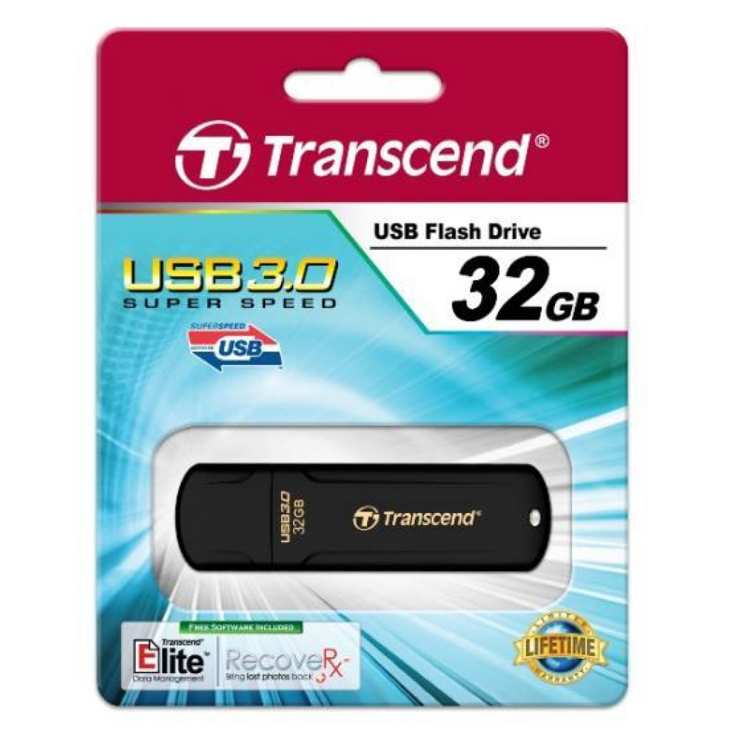 Spominski ključek 32GB USB 3.0 Transcend 700 70MB/ s 18MB/ s plastičen s pokrovčkom črn (TS32GJF700)