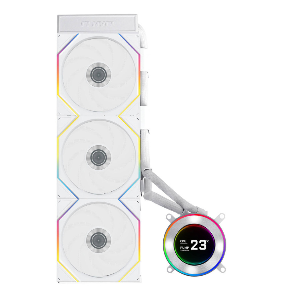 Vodno hlajenje Lian-Li HYDROSHIFT II LCD-C 360TL - 360mm RGB bela (GHS2LCD36TW)