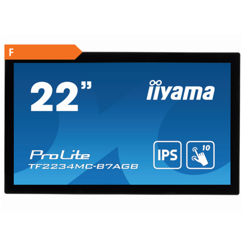 Monitor touch Iiyama 54,6 cm (21,5in) TF2234MC-B7AGB 1920x1080 POS IPS 8ms VGA HDMI DisplayPort USB2.0  6H ProLite 10-point multi-touch open-frame