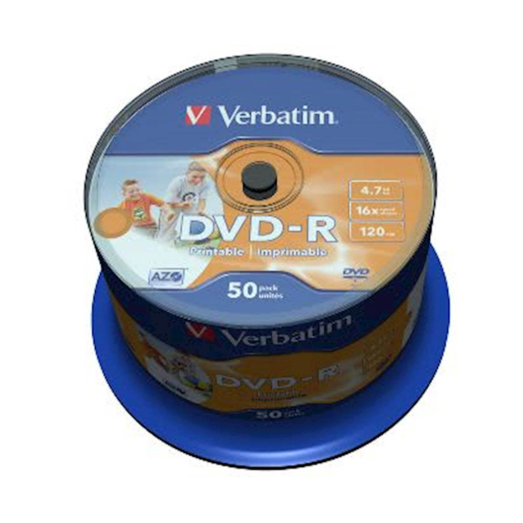 MEDIJ 4,7 DVD-R Print Verbatim 16x 50cak 43533