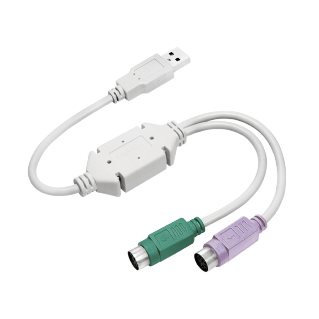 Adapter USB => PS2 - 2x Ženski  LogiLink AU0004A