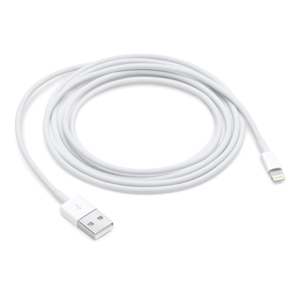 Kabel USB A => Apple Lightning 2,0m bel - original Apple (retail pakiranje) MD819ZM