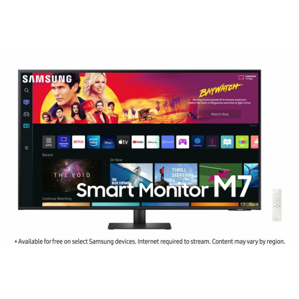 Monitor Samsung 109,2 cm (43,0in) S43BM700UP 3840x2160 Smart TV Tizen VA 4ms 2xHDMI USB-C 65W 2xUSB2.0 Zvočniki  BT WiFi HDR10 Daljinec