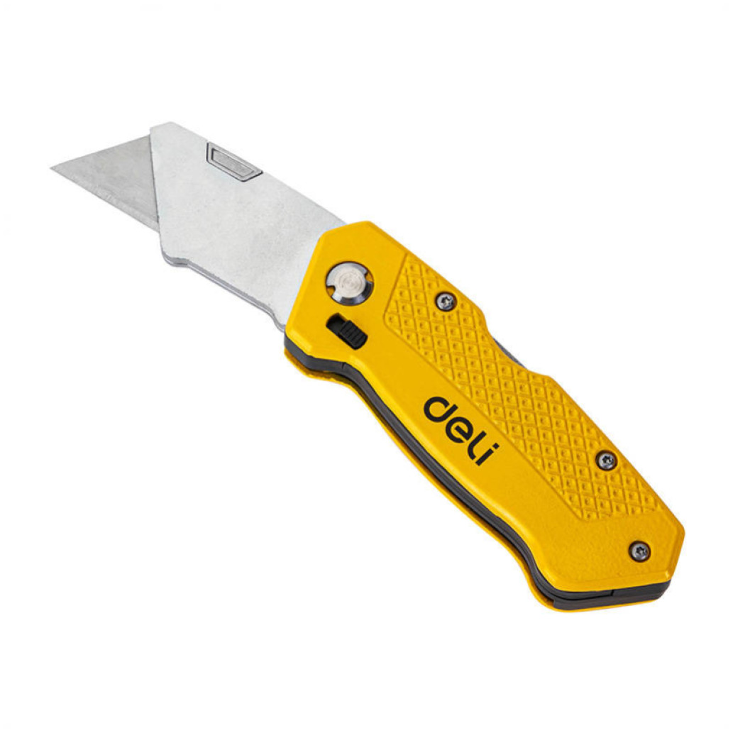 Pripomoček za servis - delovni nož Deli s trapeznim rezilom (EDL006Z)  Utility Knife Deli Tools EDL006Z (yellow)