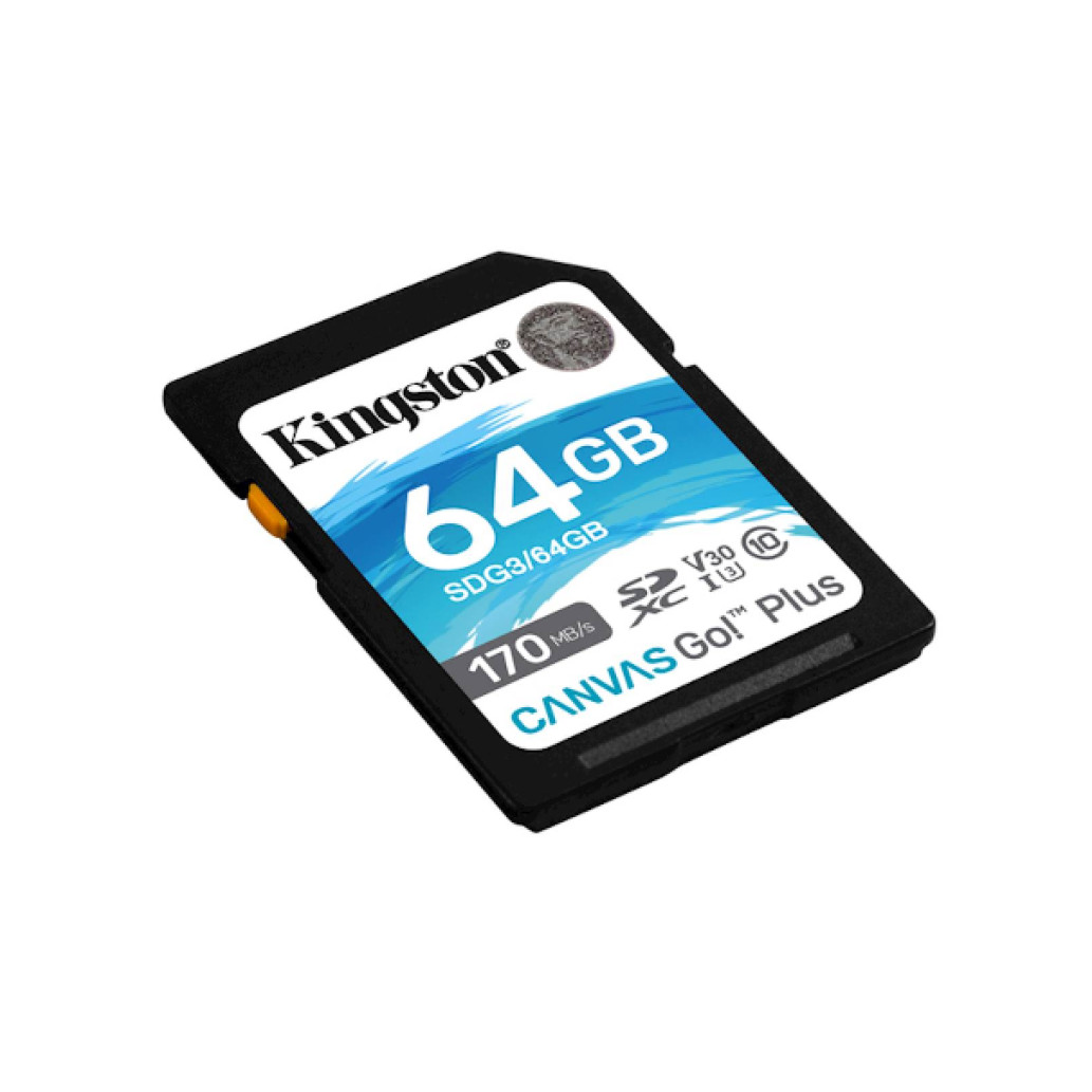 Spominska kartica SDXC 64GB Kingston Canvas Go! Plus 170MB/ s U3 V30 UHS-I )